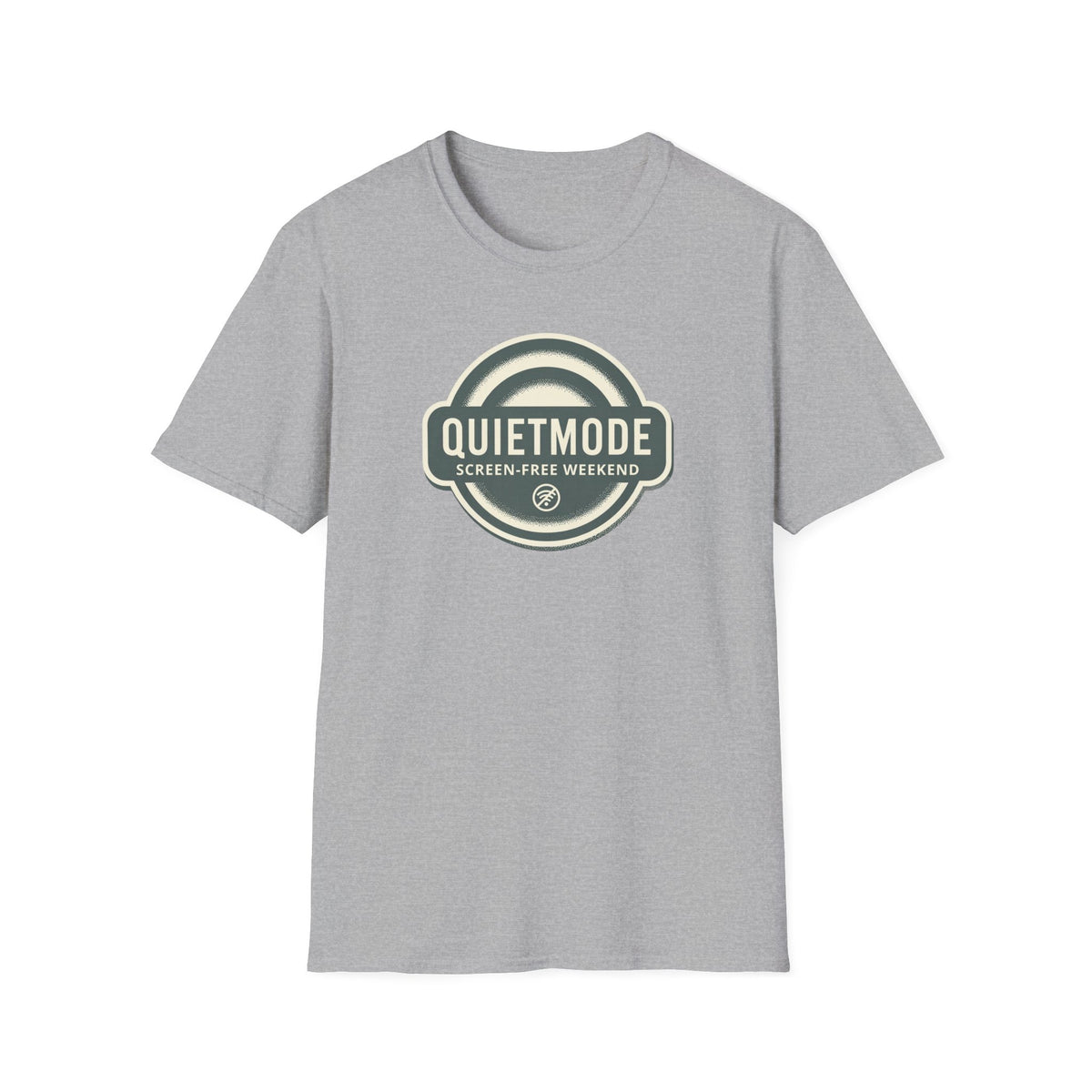 Quiet Mode "Screen-Free Weekend" Badge Tee