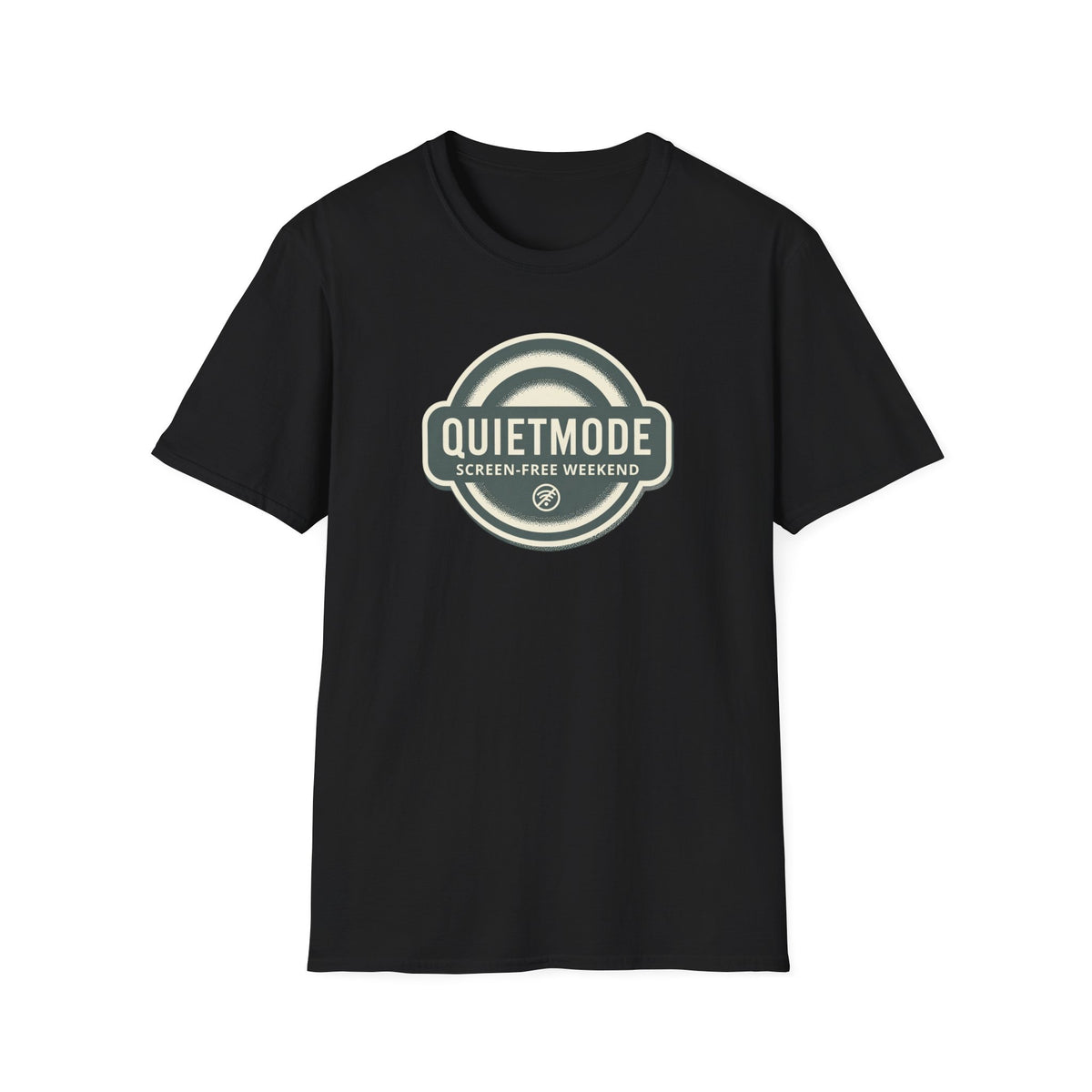 Quiet Mode "Screen-Free Weekend" Badge Tee