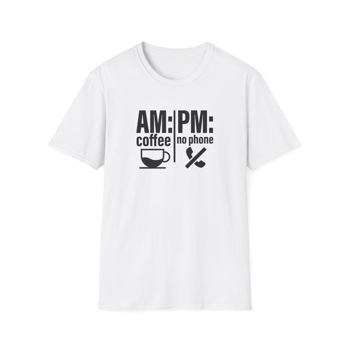 AM: Coffee PM: No Phone Tee